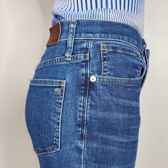 Madewell x Sezane 9" High Riser Skinny Crop Jeans With Zipper Detail Size 29 - Picture 7 of 16